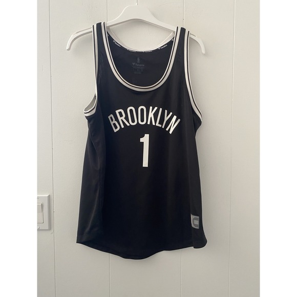 Fanatics Tops - Fanatics Brooklyn Nets D'Angelo Russell 1 Basketball Jersey Black Womens Size L
